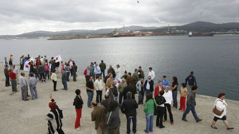 Concentraci&oacute;n por la apertura del puerto comercial en Mor&aacute;s