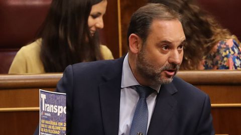 El ministro Jos� Luis �balos, ayer, en el Congreso