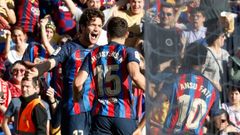 Los jugadores del Barcelona .Los jugadores del Barcelona celebran un gol.