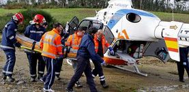 El accidente oblig� a desarrollar un amplio despliegue de medios de salvamento y la regulaci�n del tr�fico en la AC-552. 