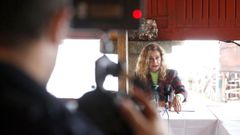 La presidenta de la Diputaci�n de Pontevedra, Carmela Silva, durante una rueda de prensa 