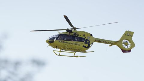 Helic�ptero medicalizado de los Bomberos de Asturias