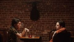 Los actores Adam Pearson y Sebastian Stan, en el filme �A Different Man�.