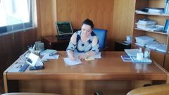 La alcaldesa, Ana Mar�a L�pez, en su primer d�a en el cargo, en 2023