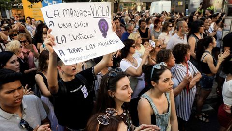 Manifestaci�n en Valencia contra la excarcelaci�n de los miembros de La Manada