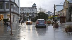 Tr�fico en el centro de Lugo