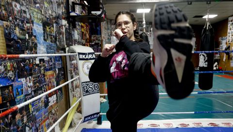 Yaiza Souto Iglesias (Vilarrods, Arteixo, 1996), campeona de kickboxing.