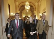 Carlos Negreira, la ministra Ana Pastor y el secretario de Estado Julio G�mez Pomar. 