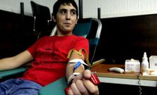 Donaci�n de sangre en la Facultade de Xeograf�a e Historia, en fotograf�a de archivo.