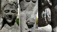 Pintadas en el cruceiro de las cinco calles, del siglo XVIII