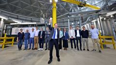 El alcalde y parte de su Gobierno en una visita a la nueva planta potabilizadora de Vigo