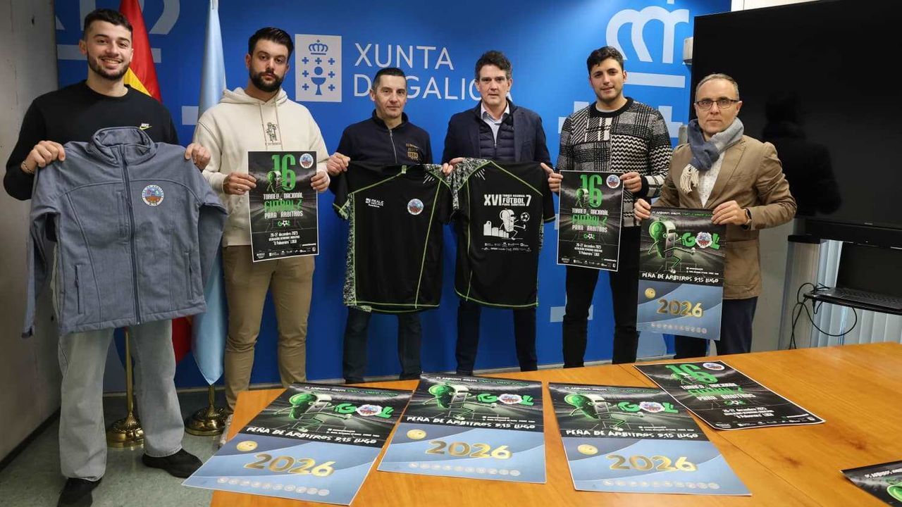 El nuevo torneo de fútbol-7 de árbitros en Lugo se jugará el 26y el 27 con unos 350 participantes