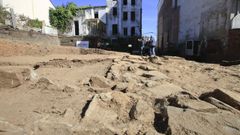 Complejo alfarero de origen romano que apareci� en la parte trasera de las parcelas 18 y 20 de San Froil�n