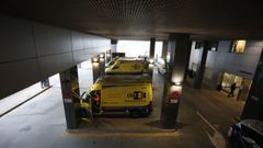 Chuac, ambulancias en la entrada de Urgencias