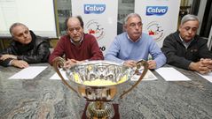 Villamisar, Calvo, Pichel y Cend�n, ayer en As Eiroas.