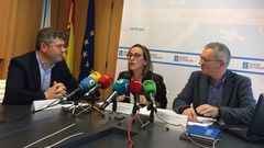 La conselleira Ethel V�zquez presenta en rueda de prensa el nuevo proyecto de la estaci�n intermodal de Coru�a.