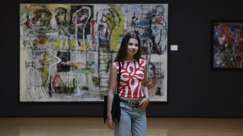 Rosa Varela L�pez, la semana pasada en el Museo de Bellas Artes