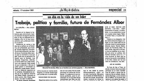 Reportaje que public La Voz de Galicia el 17 de octubre de 1981