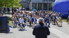 Los asistentes a la presentaci�n de la tercera edici�n del Programa de Fomento Deportivo de la Diputaci�n, celebrada en Castrelo de Mi�o