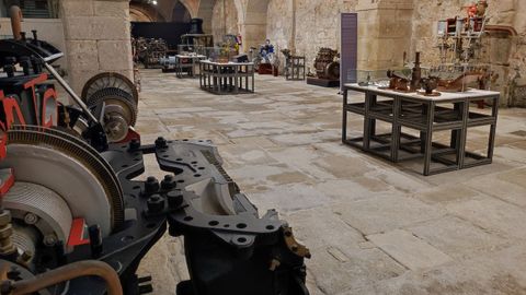 En la imagen, una vista parcial de la sala dedicada a la propulsi�n en el Museo de la Construcci�n Naval. 