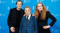 Rainer Frimmel, Alois Koch y Tizza Covi, durante la presentaci�n de su pel�cula en la Berlinale