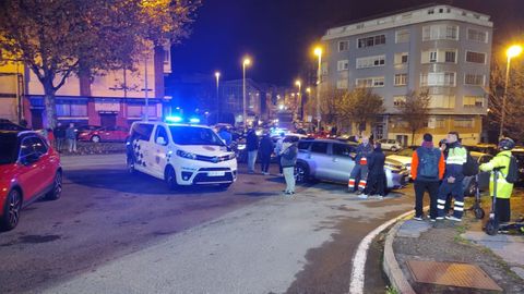 Momentos de la protesta a primera hora de la maana en Esteiro