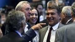 Joan Laporta, en el homenaje a Xavi el pasado 3 de junio