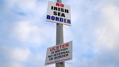 Carteles contra las medidas impuestas tras el �brexit� en Irlanda del Norte