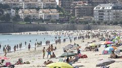 La playa de Silgar, en Sanxenxo, es lugar de veraneo de muchos ourensanos 