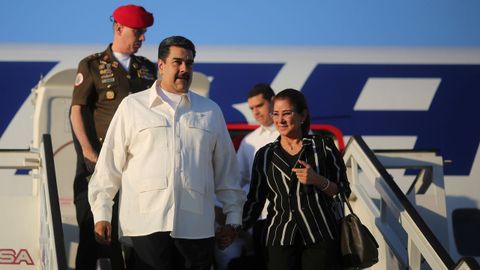 Nicol�s Maduro y su mujer, Cilia Flores, t�a carnal de los condenados