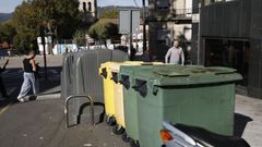 Contenedores de basura en Ourense.