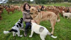 Gemma San Pedro protege con mastines su reba�o de cabras, en el municipio de Gunt�n