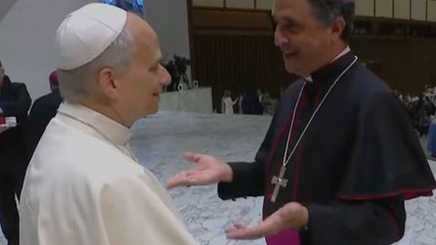Fernando García Cadiñanos fue recibido por el papa León VI en el Vaticano, en Roma