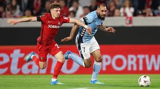 Borja Igesias, durante el Friburgo-Celta de este jueves.