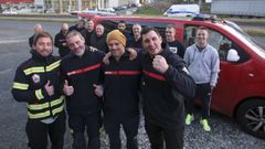 Llegada de los bomberos de Ferrol tras su viaje a Turqu�a
