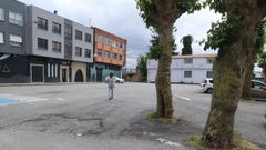 Plaza junto a la discoteca de Ferrol donde ocurri la pelea, esta maana.