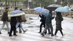 El mal tiempo en Compostela.