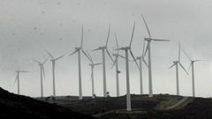 Imagen de uno de los parques e�licos operativos en Ourense