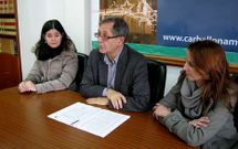 Silvana Castro, Evencio Ferrero e In�s Rodr�guez Mu��o, la futura nueva concejala de Servizos Sociais.