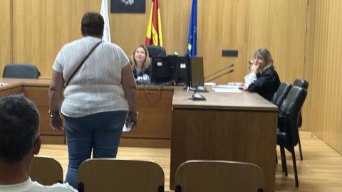 La acusada, durante el juicio en Ourense