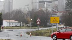 Primeras horas del corte de la AC-861 en As Pontes