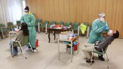 Cribado en el colegio de los maristas en Vigo