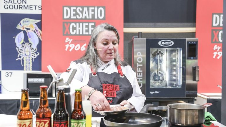 Mar Orosa, cocinera del Oviedo, en el Sal&oacute;n Gourmets de Madrid, en el Desaf&iacute;o XChefs