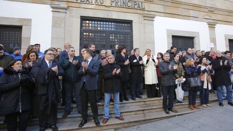 violenciamachista.Concentraci�n de repulsa por los cr�menes machistas, en Pontevedra