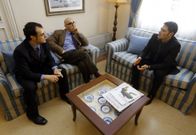 Carlos Alberto Garca Gonzlez, ayer, junto a Juan Fernando Martn Antoln y Jordi Naqui. 