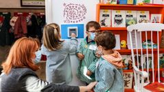 Bot�n de alerta en la escuela de educaci�n infantil de Amil, en Mora�a