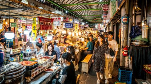 El mercado de Kwangjang, en Se�l