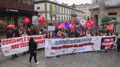 Manifestacin de educadores deescuelas infantiles en Vigo