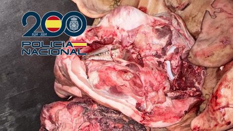 Imagen de la carne en putrefacción adulterada con sulfitos y blanqueantes de construcción que vendía un empresario detenido en Leganés