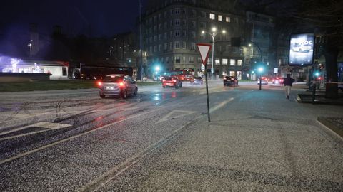 El granizo ti�� de blanco Cuatro Caminos a primera hora del viernes